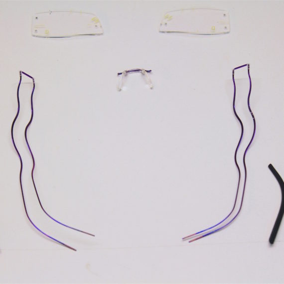 Remontage de verres progressifs sur monture Minima zéro percée.