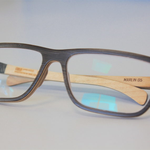 Montage “nylor” sur lunettes Rolf en bois.
